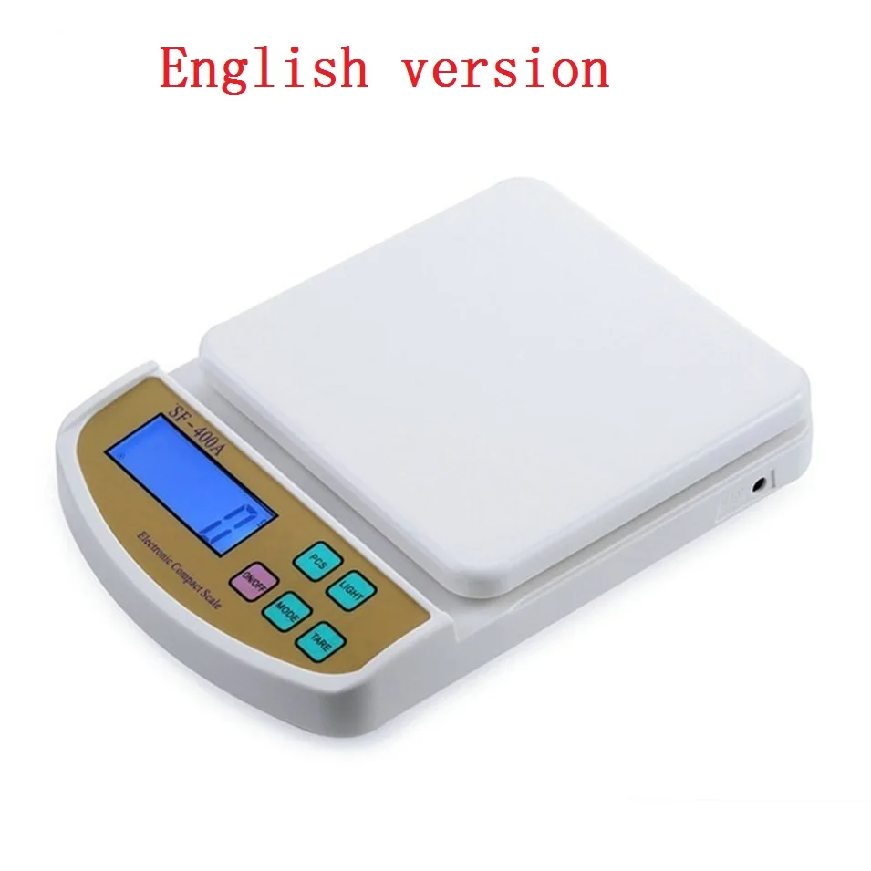 

2/5/10Kg 1g/0.1g Libra Digital Kitchen Scales Counting Weighing electronic balance scale SF-400A English button