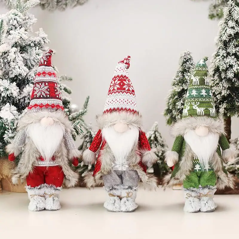 

Рождественская стоячая кукла Санта-Клауса, строительное украшение для рождественского дома, окна, настольное украшение, рождественский по...