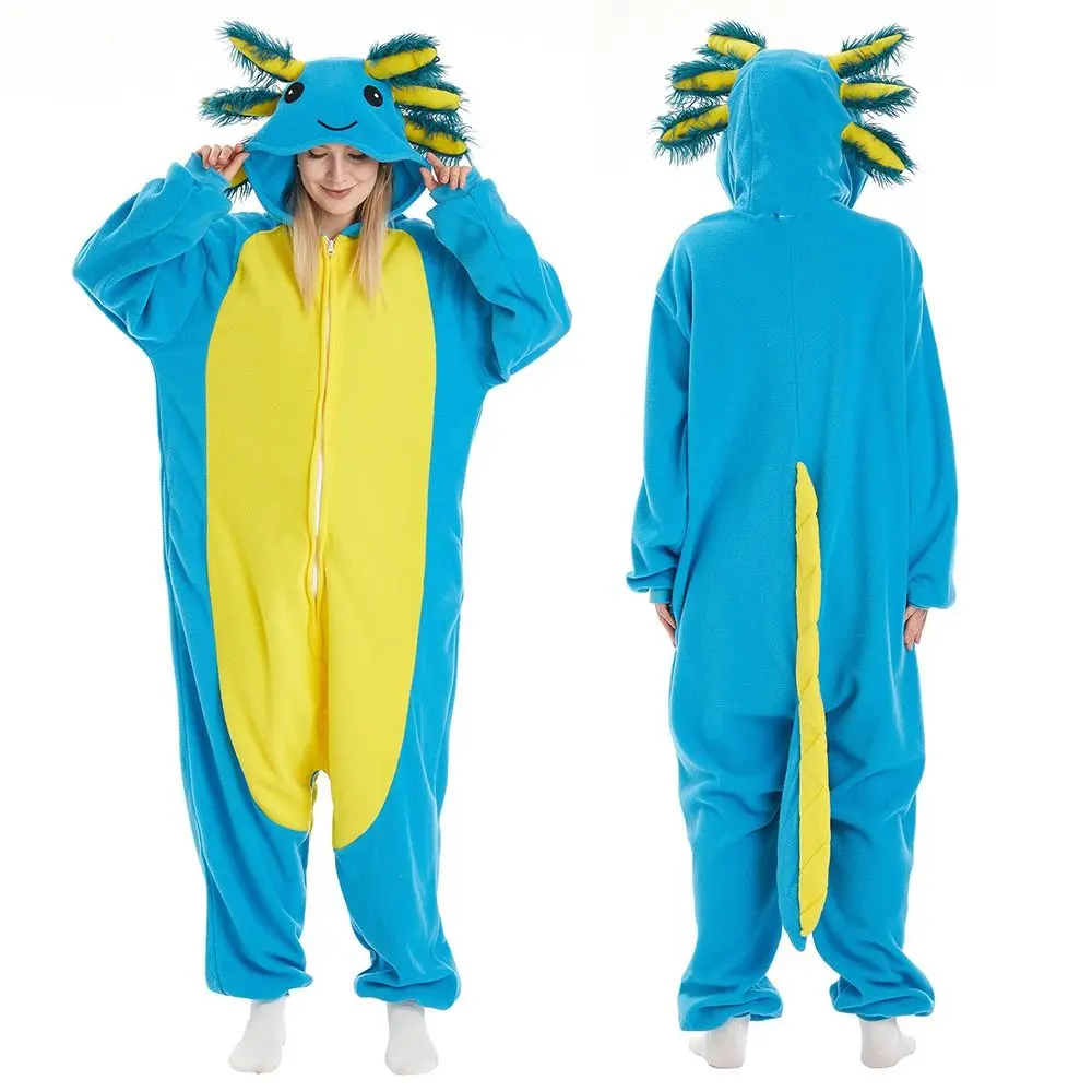 Kawaii цельный костюм с милыми животными пижамы мягкий черный для косплея домашняя