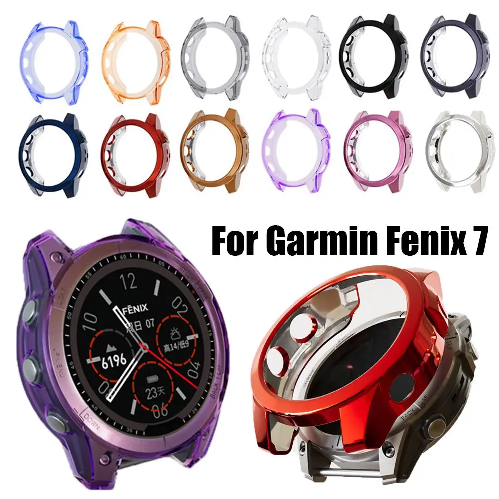 

Защитный чехол для Garmin Fenix 7, чехол для умных часов, силиконовый бампер из ТПУ для Garmin Fenix 7, защитная рамка, чехол