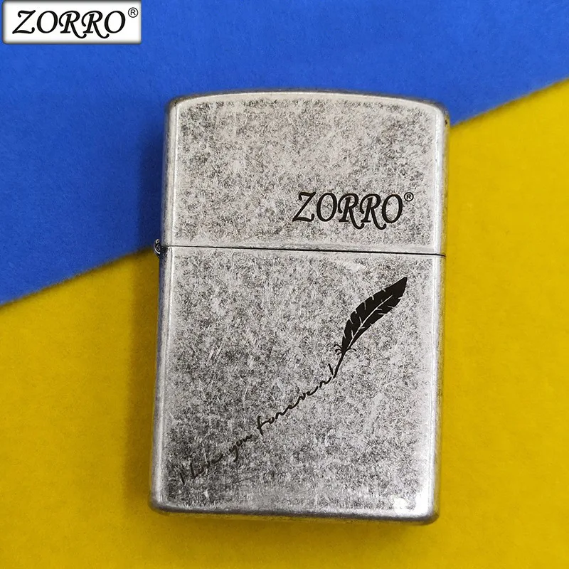 

Zorro Love Signature Copper Kerosene Lighter Windproof Cigarette Accessories Collection Gifts