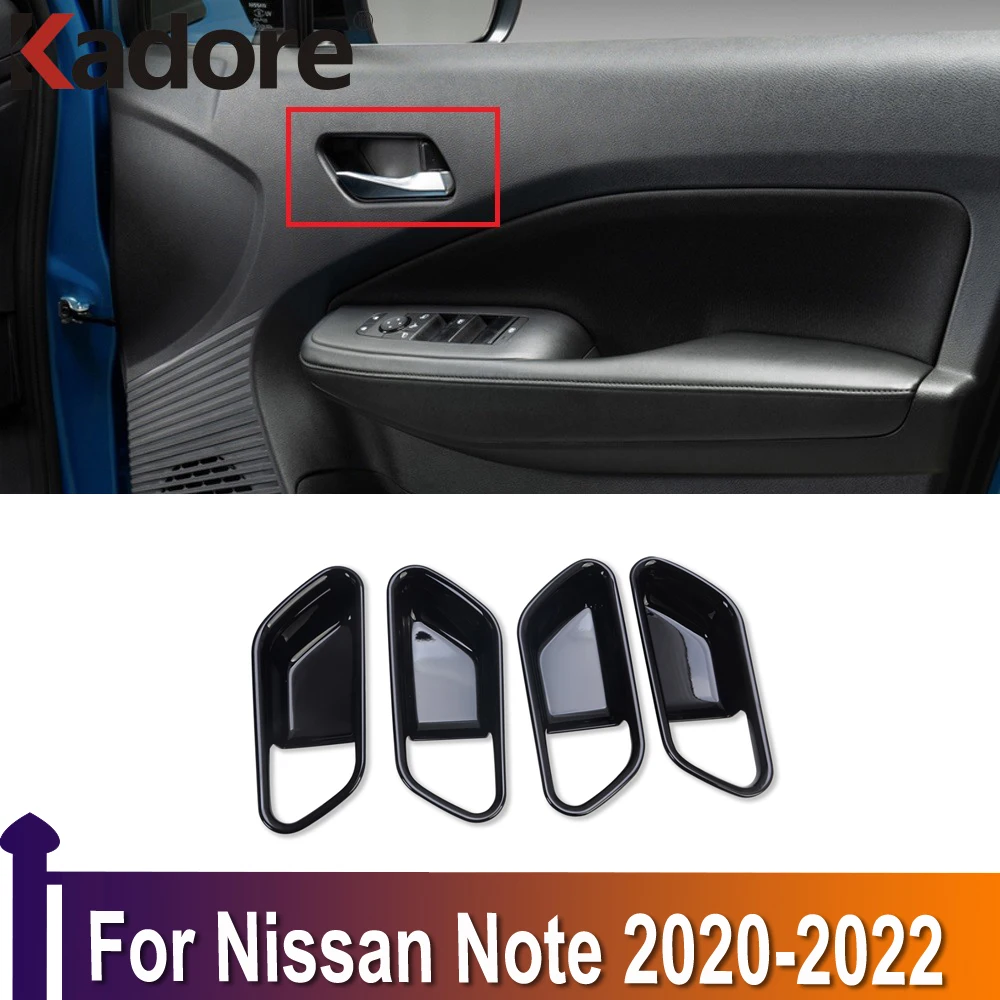

Для Nissan Note 2020 2021 2022 автомобильный Стайлинг ABS Black накладка на внутреннюю дверную ручку Trims Защитная Наклейка аксессуары