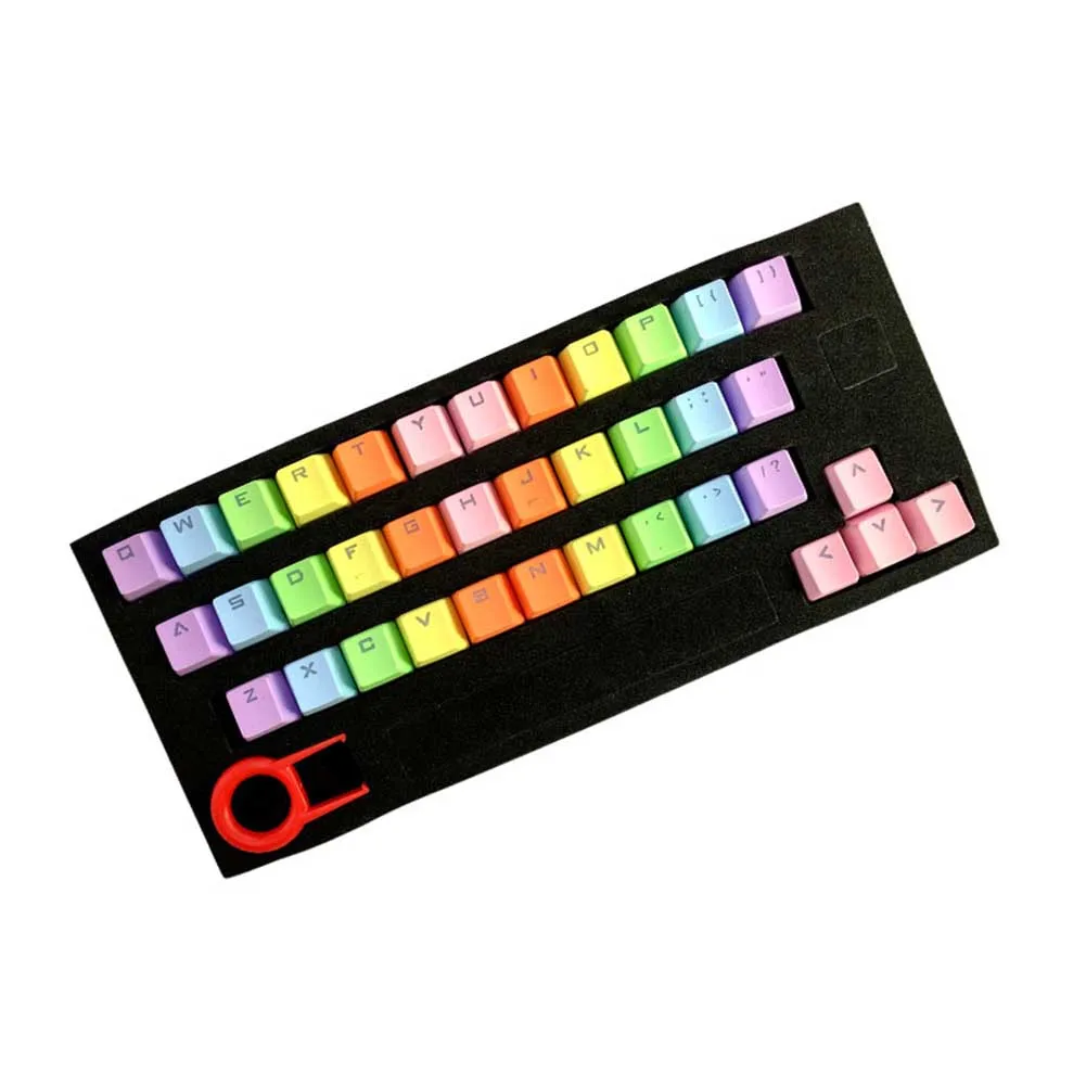 

37 Key Fashion Mechanical Keyboard Backlit Replacement Keycap Set Office Gaming Practical Switches PBT Computer Accessory