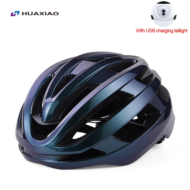 

Велосипедный шлем для мужчин и женщин, ультралегкий, со встроенной формой и перезаряжаемыми задними фонарями, для горных дорог