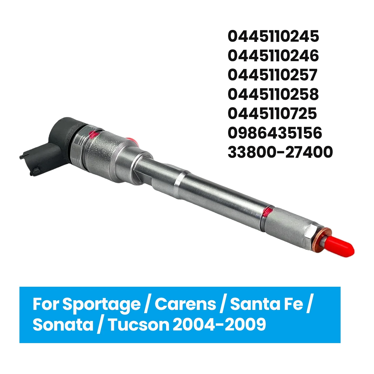 

New CRDi Diesel Fuel Injector 33800-27400 0445110245 for Hyundai Kia SANTA FE SONATA TUCSON SPORTAGE CARENS 2004-2009