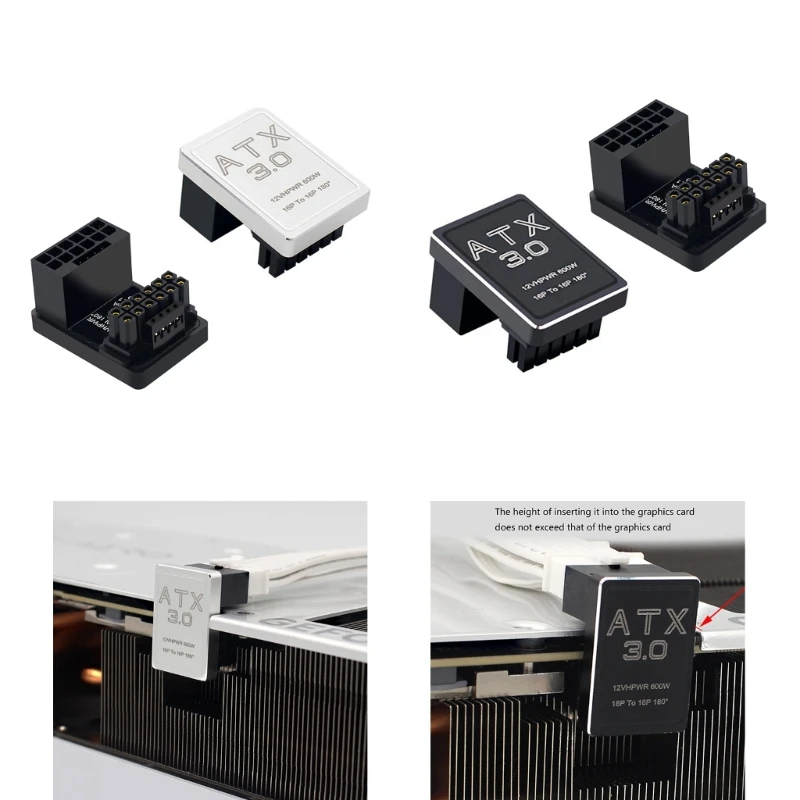 

Адаптер углового гидроусилителя руля ATX GPU 16-контактный разъем «Мама-папа» на 180 градусов