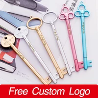 10pcs custom logo signature pen creative retro key styling gel pen cute personalise gift school stationery office supplies