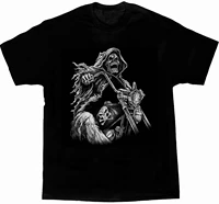 cool design motorcyclist grim reaper riding rider t shirt short sleeve 100 cotton casual t shirts loose top size s 3xl