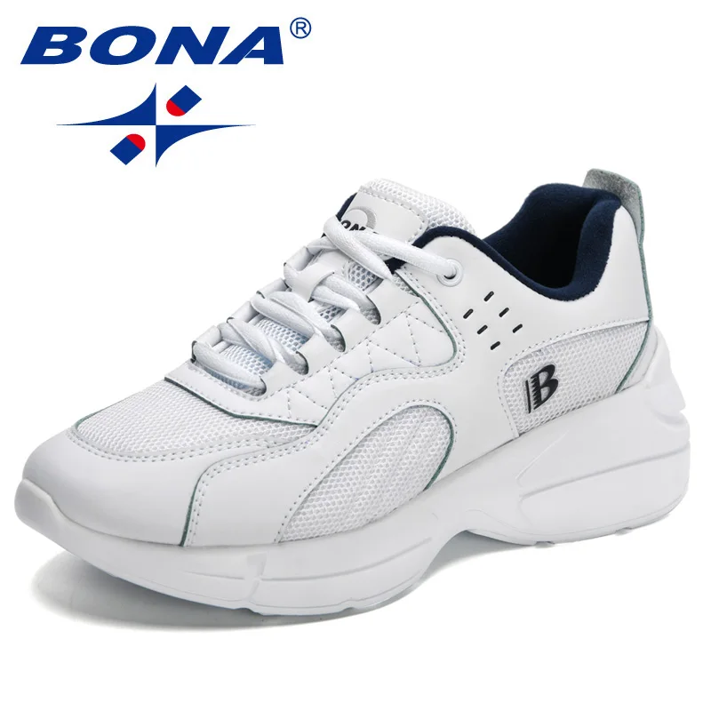 BONA 2023 New Designers Light Sneakers Casual Shoes Women Platform Shoes Fashion Vulcanized Shoes Ladies Comfy Zapatillas Mujer