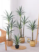 90cm Simulated Plant Sisal Potted Living Room Window Bionic Green Plant Large Bonsai Nordic Floor Home Indoor Decoration