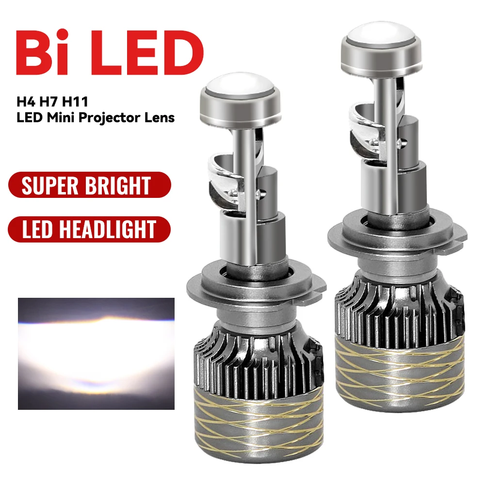 H4 Bi LED Мини-проектор Линза Автомобильная Фара Лампа Canbus Мотоцикл Авто