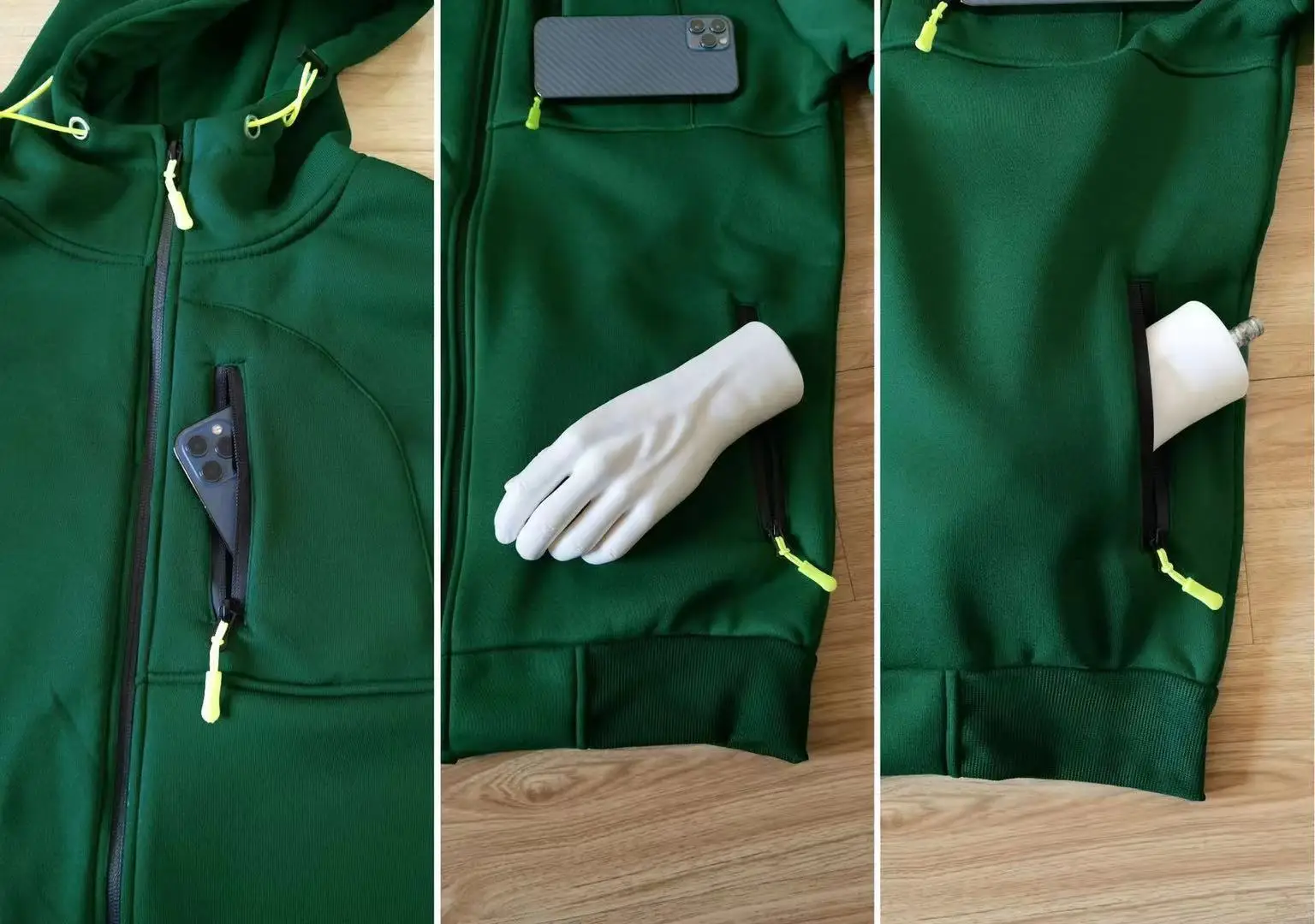 Spring Autumn Thin Men's Solid Color Hooded Jacket Outdoor Zipper Coat Hiking Camping Casual Jacket Running Training Coat