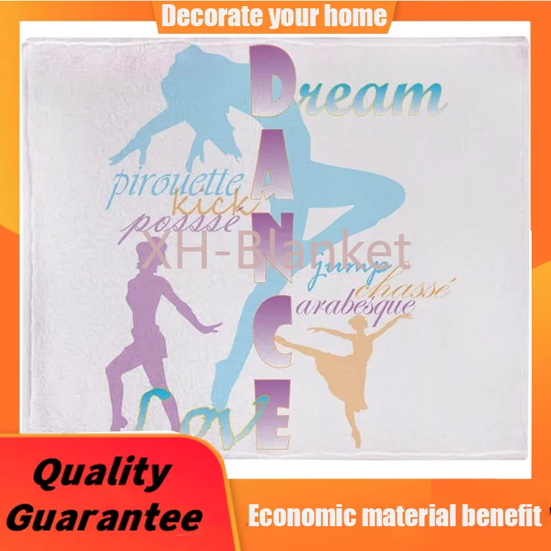 

CafePress Dream Dance Love Throw Blanket Soft Fleece Throw Blanket, 60"x50" Stadium Blanket throw blanket custom blanket