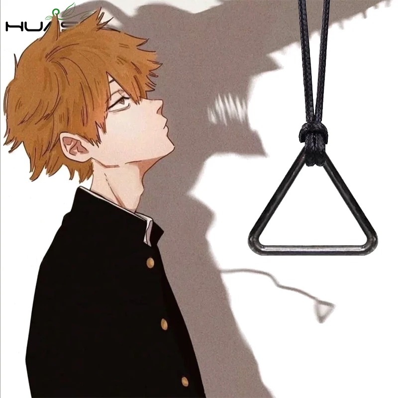 

Anime Jewelry Chainsaw Man Necklace Cosplay Denji Pochita Pendant Triangular Pull Ring Prop Choker Leather Chain Accessories