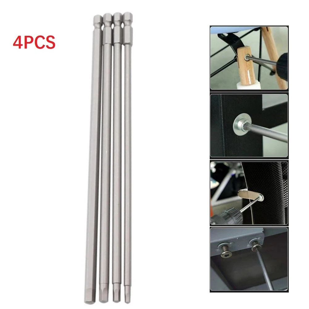 Электроверкаzeug Schraub BHher-Bit 1/4 Zoll 200 мм 3/4/5/6 4 St Teatro Magnetgriff Sechskantkopf Silber Für Alle Bohrer