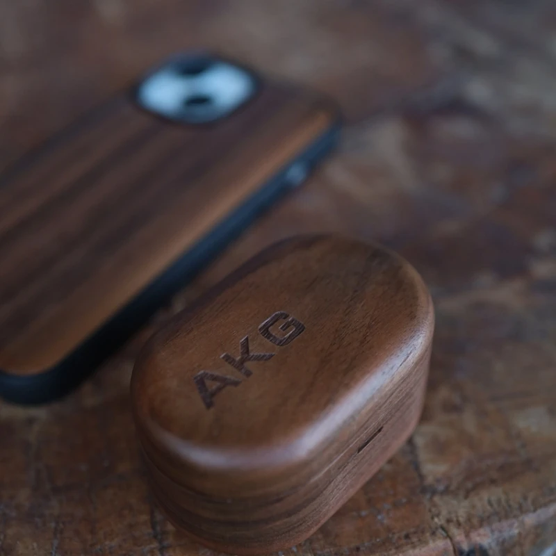 Фото Защитный чехол из орехового дерева для беспроводных наушников AKG N5 — оригинальный, модный и элегантный роскошный дизайн №4