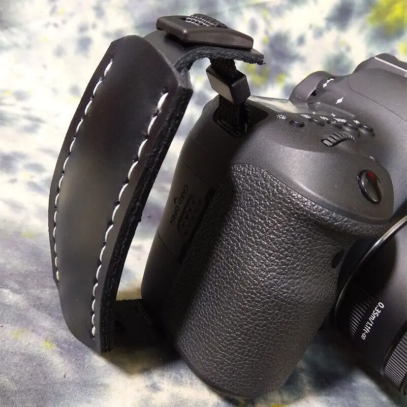 Кожаная ручка из натуральной кожи ручной работы для DSLR Nikon Canon Panasonic Fujifilm Sony