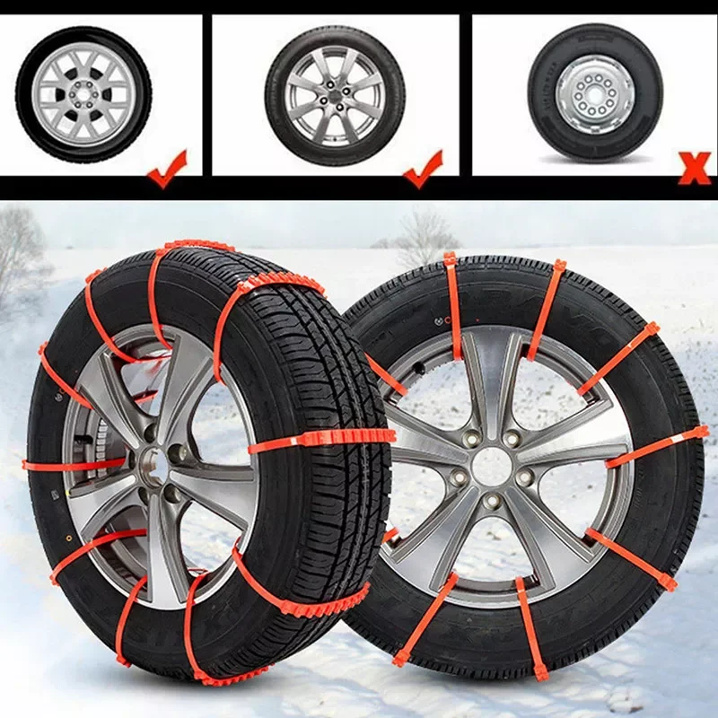 Car Winter Tire Wheels Snow Chains Wheel Tyre Cable Belt Winter Outdoor Emergency Chain Snow Tire Anti-skid Chains