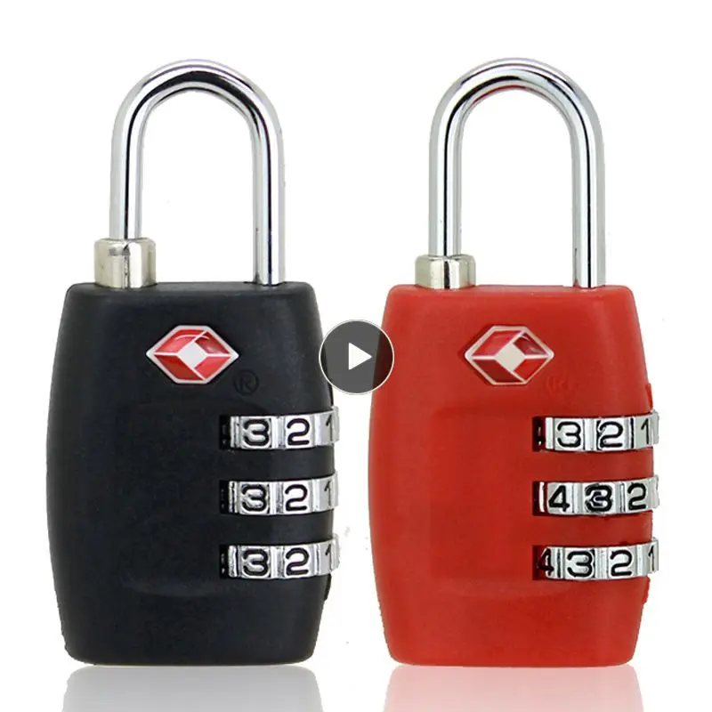 

Luggage Suitcase Password Lock High Strength Pc 3 Rows Padlock Zinc Alloy Tsa Approved Suitcase Baggage Luggage Travel Lock