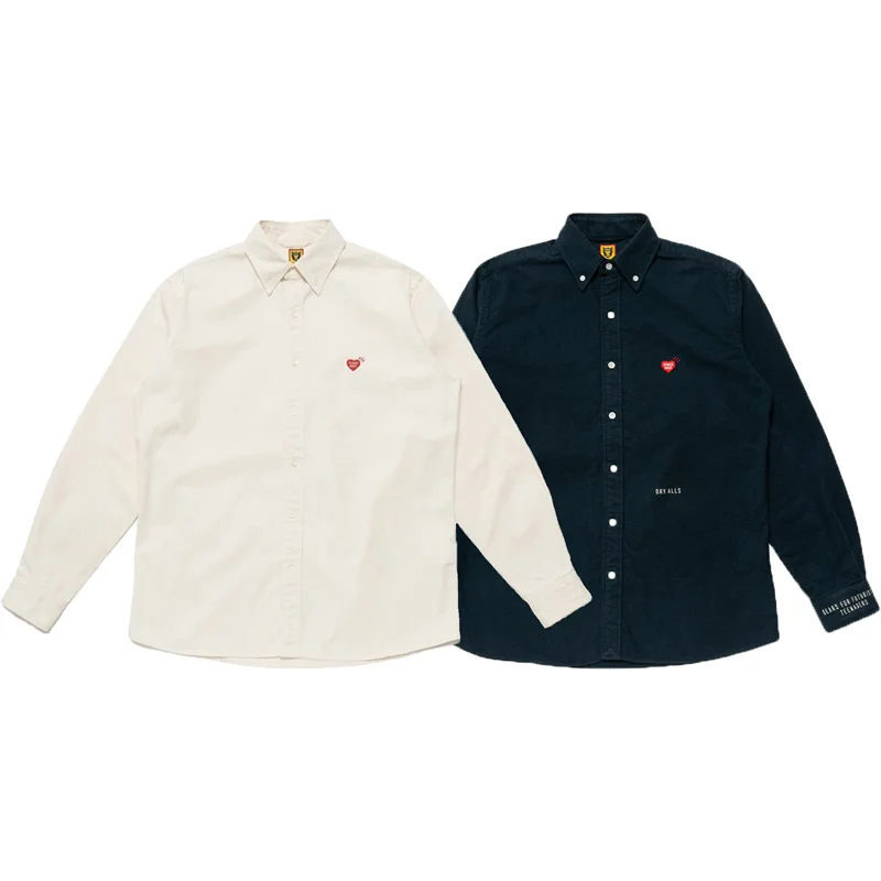 

HUMAN MADEACHU 22SS CHINO B.D SHIRT Japanese Loose Solid Color Long Sleeve Shirt