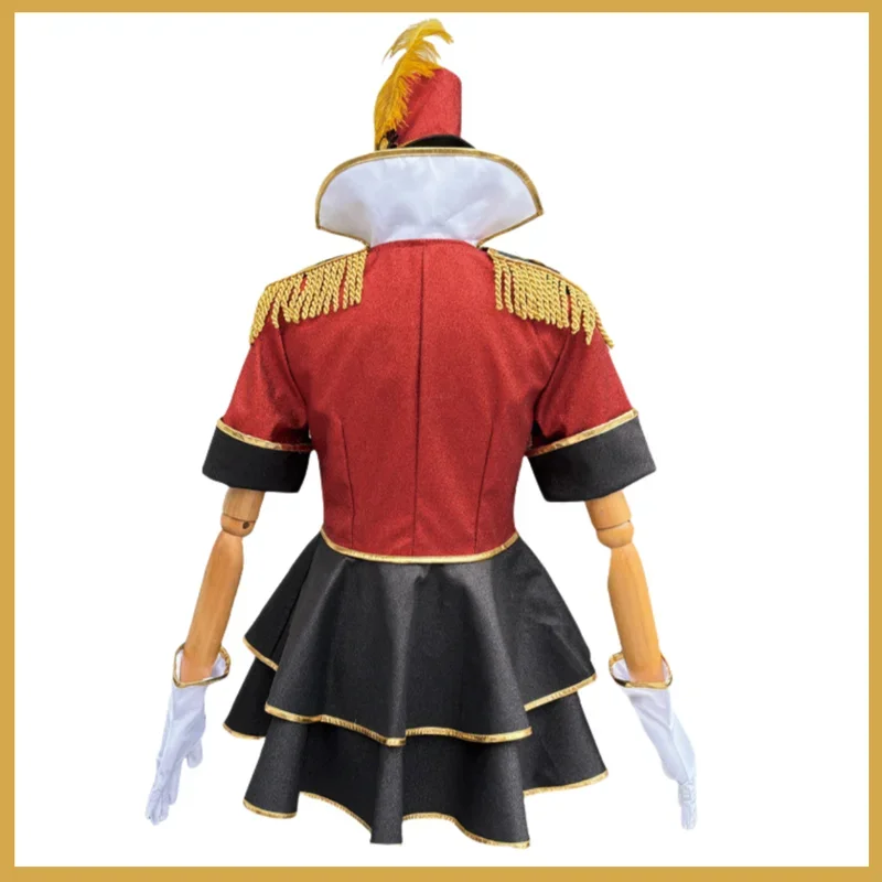 FC6Game Identity V Margaretha Zelle Tamer Косплей Костюм Женский Парик Танцовщицы Красное Пальто