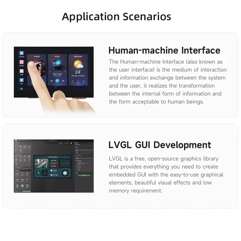ESP32-S3 4 3 дюйма емкостный сенсорный дисплей макетная плата 800 × 480 32-разрядный LX7