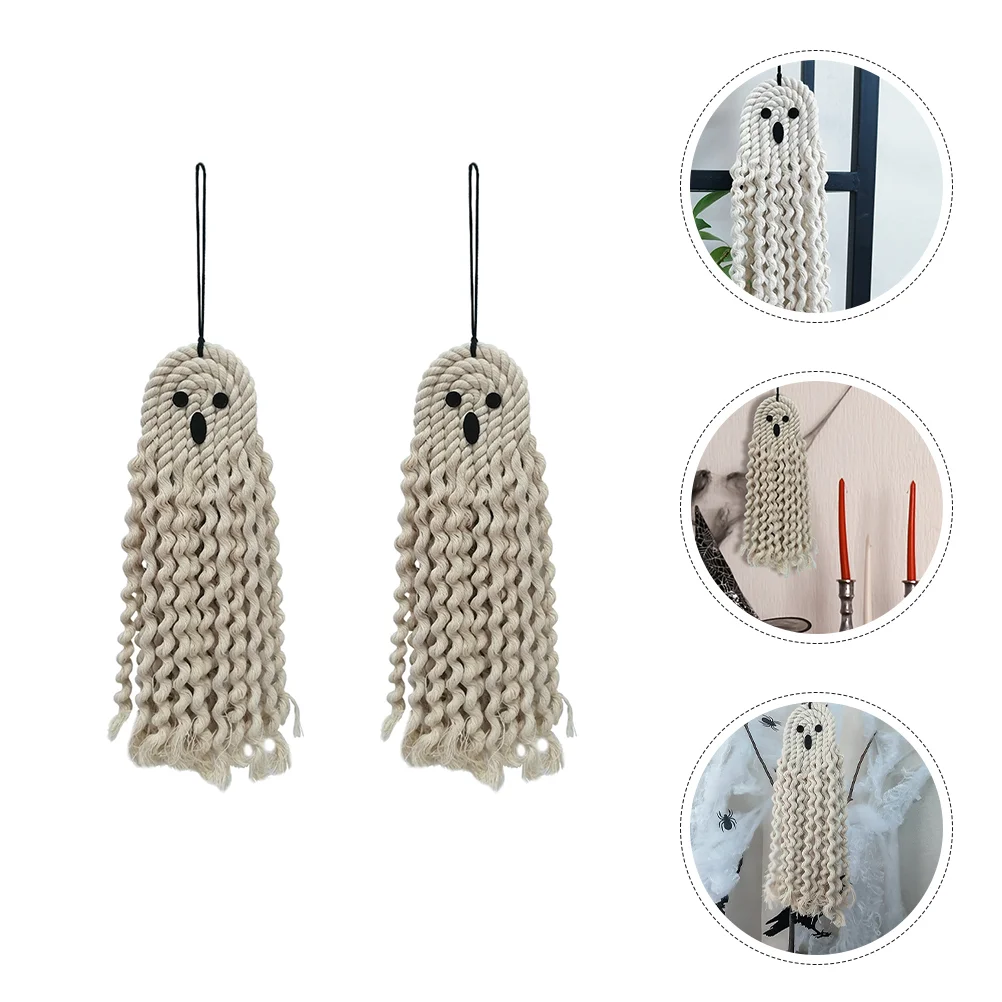 

2pcs Ghost Hanging Decor Haunted House Ghost Decor Halloween Decorative Prop