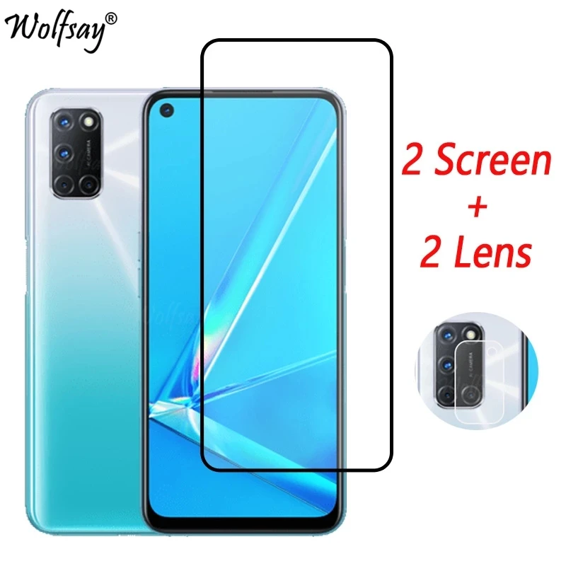 

Tempered Glass For Oppo A92 Screen Protector Oppo A92 A72 A52 A76 A96 A53 A57 A77 A54 A74 A94 Camera Glass For Oppo A74 5G Glass