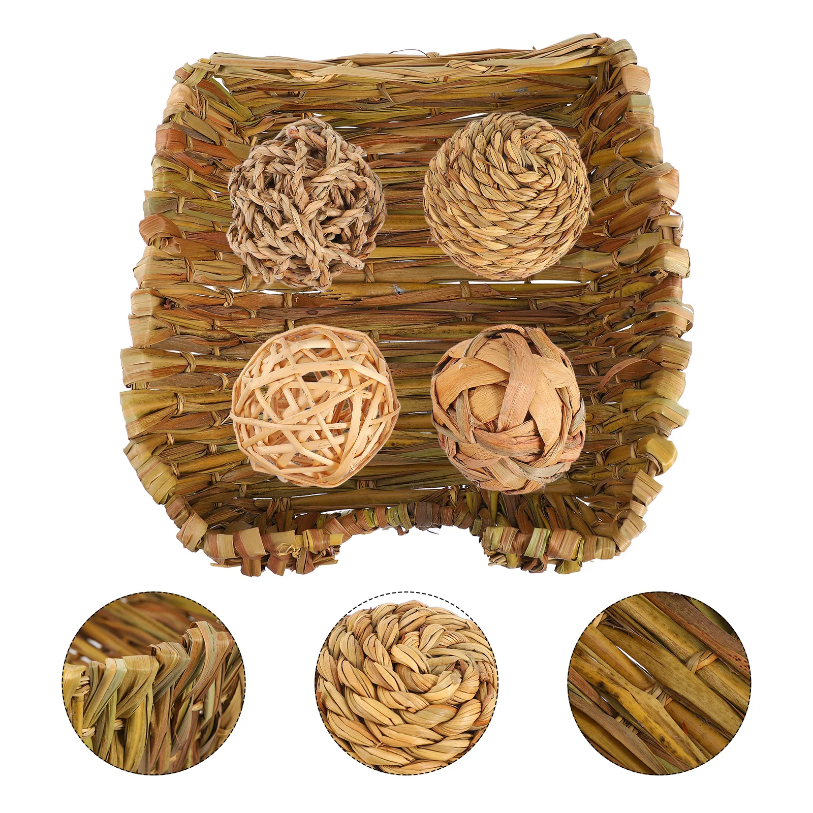 

1 набор складных гнезд для укрытия, очаровательные домики для укрытия, декоративные соломенные гнезда