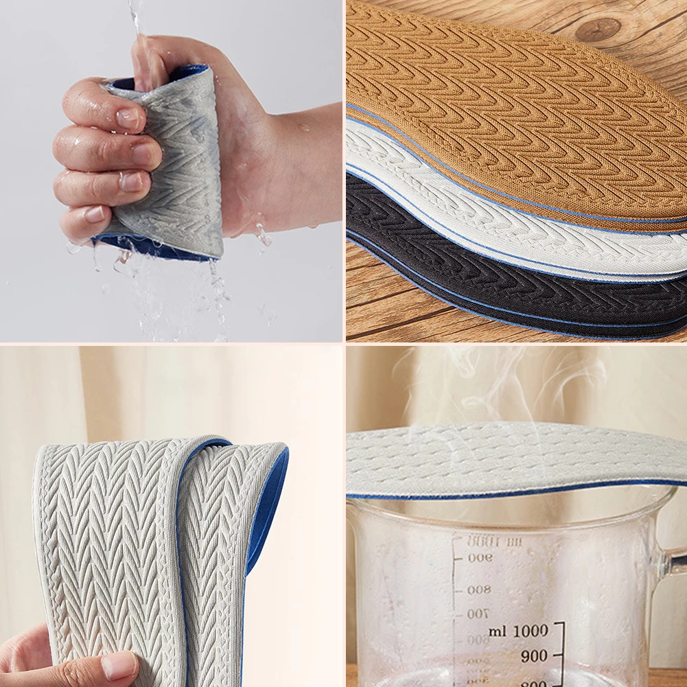 Insoles Feet Deodorant Breathable Soft Bottom Sole Men Women Shoe Insert Comfortable Sweat-Absorbing Thickening Pad