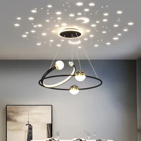 modern led pendant light for living room office bedroom lighting fixtures hanging rings wave lustre pendant lamp for dining room