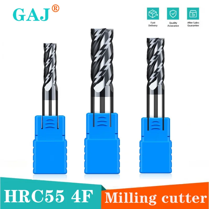 

Фрезы GAJ HRC55 4х режущая кромка из карбида вольфрама 1-20 мм