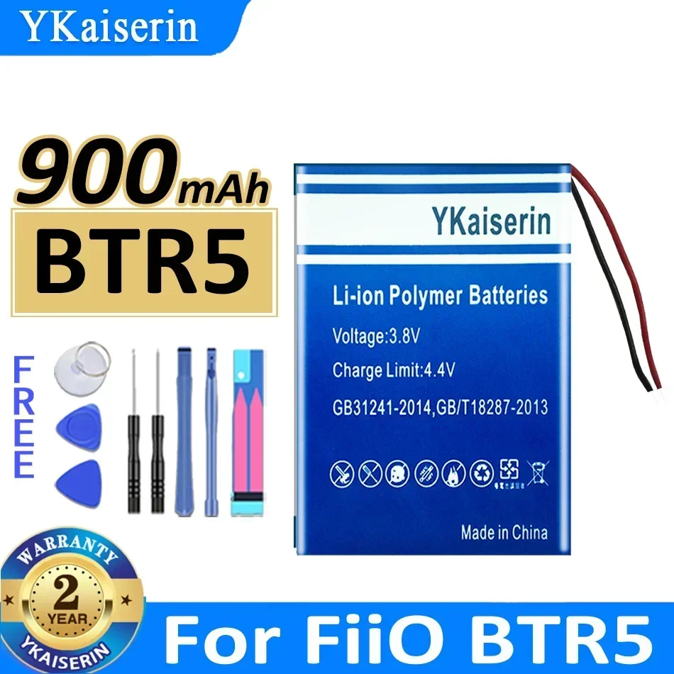 Аккумулятор YKaiserin емкостью 900 мАч для FiiO BTR1 BTR5 Batteria