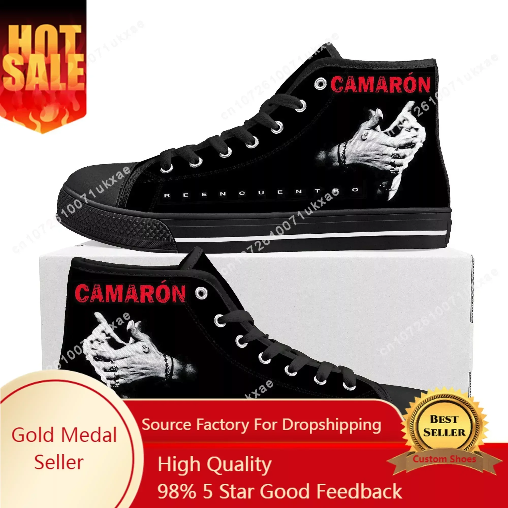 Высокие кроссовки C-Camaron De La Isla мужские и женские подростковые парусиновые