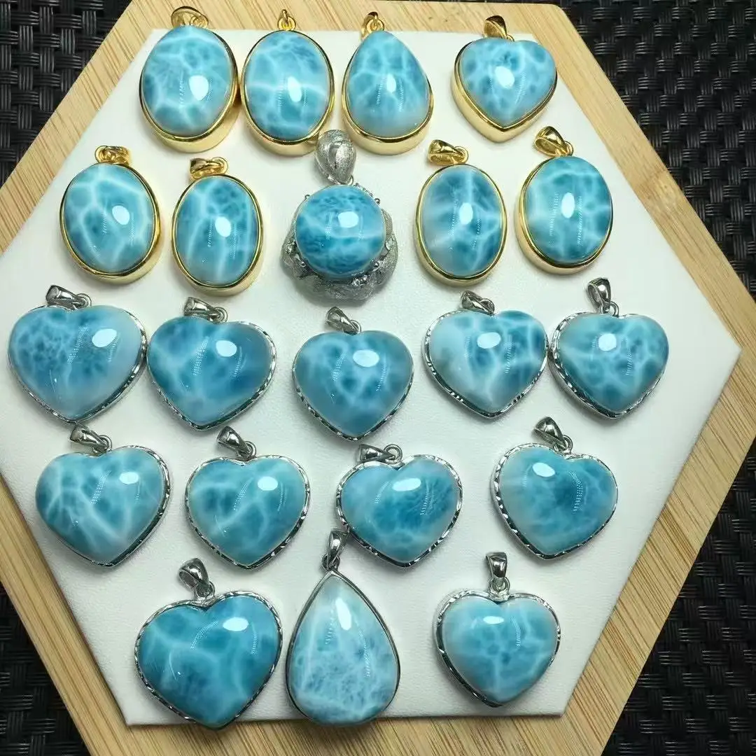 Цельный кулон из серебра 925 пробы с инкрустацией от 22 мм до 28 натуральный кристалл