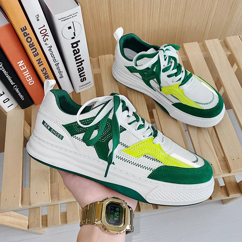

Brand Designer Shoes Men's Sneakers Two Tone Lace Up Canvas Men's Shoes Casual Platform Shoes Men's Tennis Shoes Vulcanized Shoe