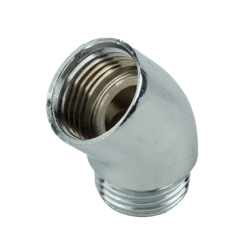 

Brass Extender Shower Elbow 145 Degree Bathroom Chrome Corrosion Resistant For Hand Shower Thread G 1/2 Connections