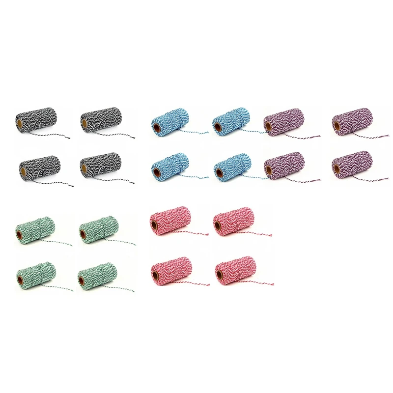 

4 шт. разноцветные хлопковые шпагатели, шпагатки, веревка, хлопковая веревка для творчества, искусственный Декор