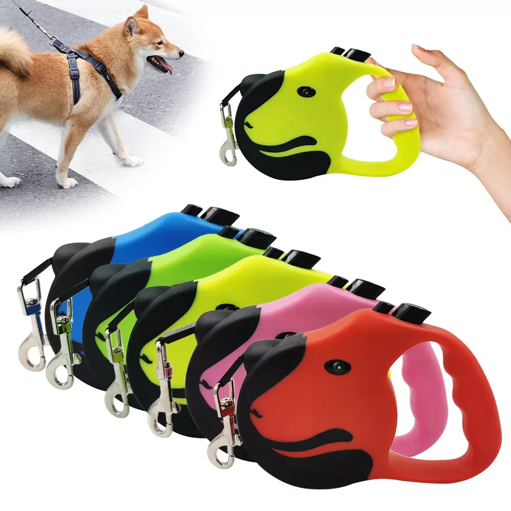 

New in Retractable Durable Dog Leash Automatic Extension Puppy Walking Running Lead Roulette For Dogs Pet Products envio gratis