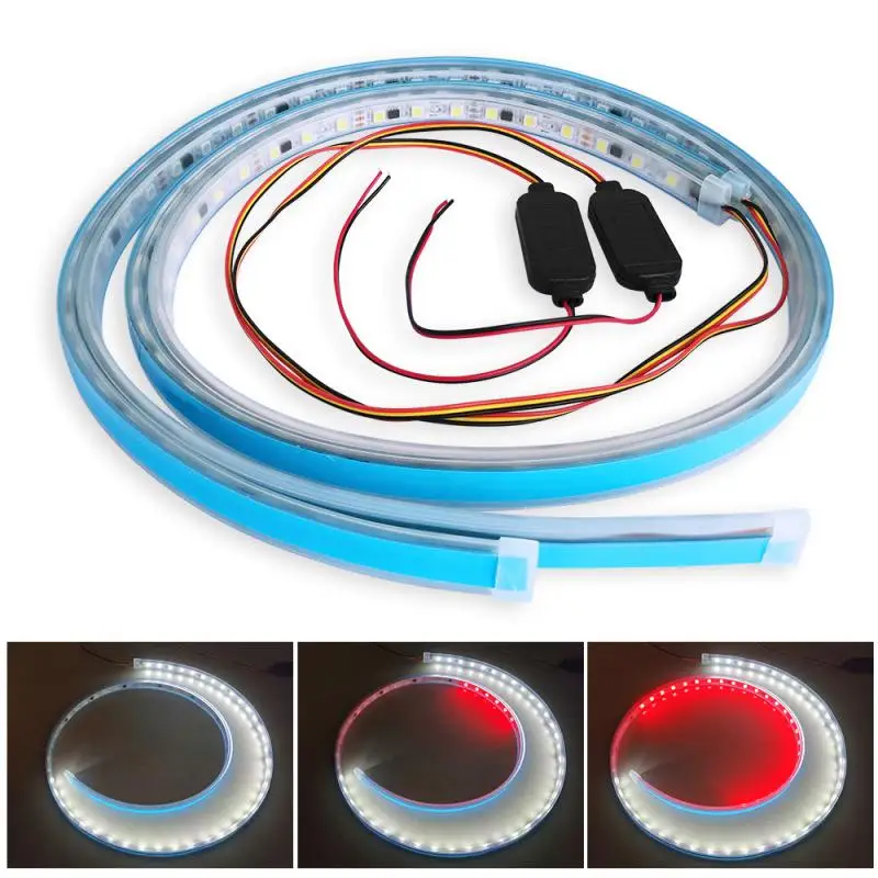 

2pcs LED Car Door Warning Lights Car Door Opening Warning LED Lights Decor Lamp Strips Anti Rear-end Collision Car Accessories