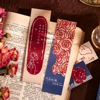 30pcslot the poem of roses creative paper bookmarks 40mm150mm diy book marker school office stationery supplies