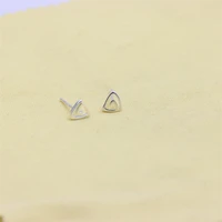 zfsilver simple fashion s925 sterling silver lovely spiral triangle stud earrings jewelry for women charm party gifts sweet girl