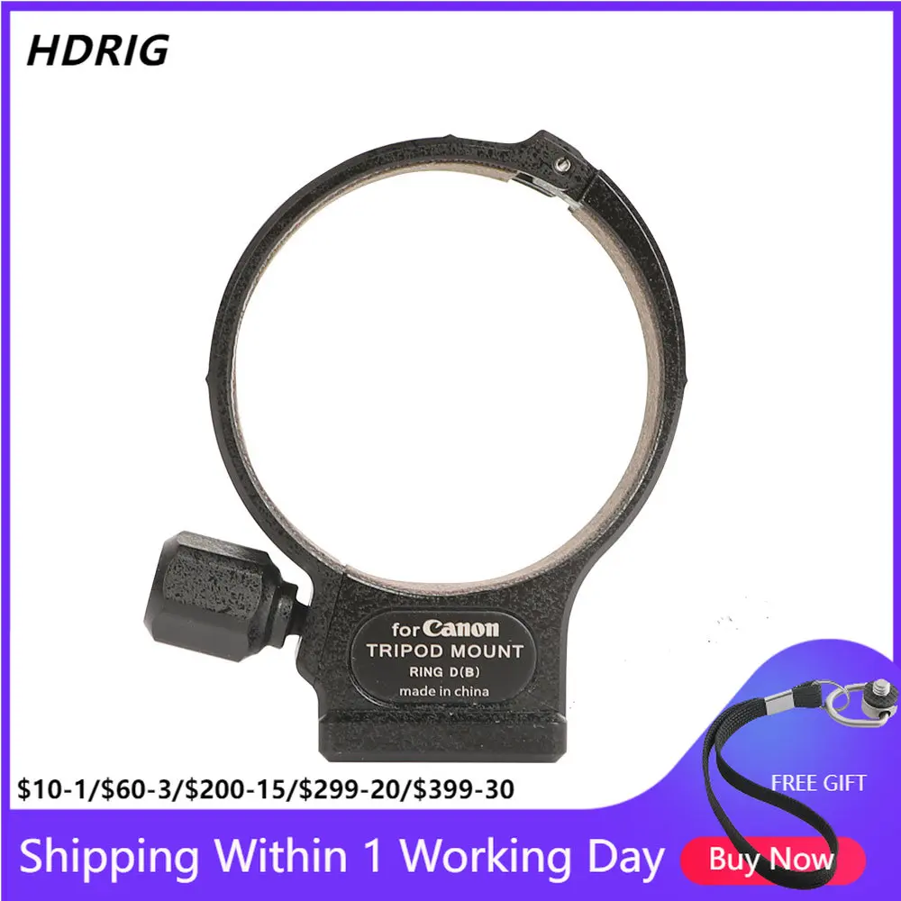 

HDRiG Lens Collar Support Tripod Mount Ring Support Bracket With Tripod Base Plate For Canon EF 100mm F/2.8L Lens Photo Studio