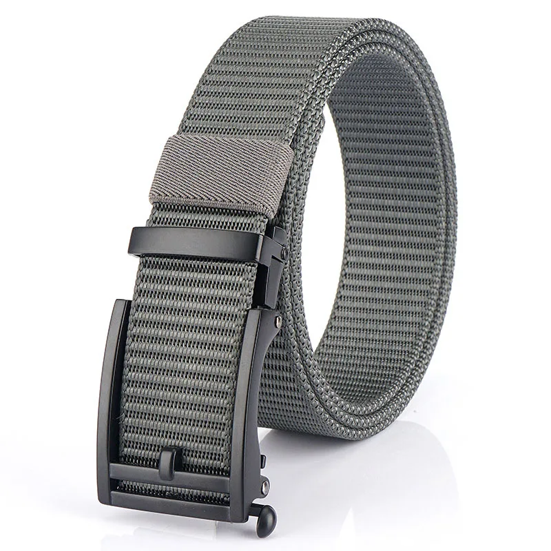 Nylon Automatic Buckle Men Belt Outdoor Tooling Jeans Solid Color Canvas Waistband High Quality Tactical Belt for Men