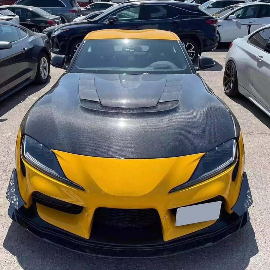 Для Toyota Supra A90 A91 MK5 капот из углеродного волокна крышка двигателя автомобильная