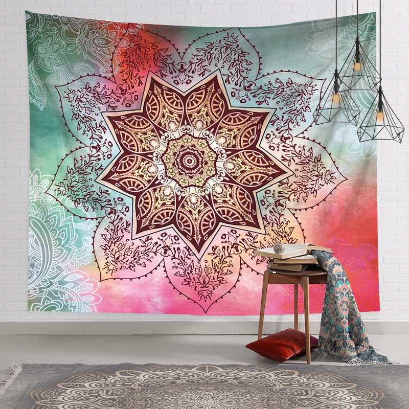 

декор комнаты бохо декор гобелен аниме Скандинавский гобелен с мандалой, фоновая ткань, декоративное настенное покрытие для дома, дивана, п...