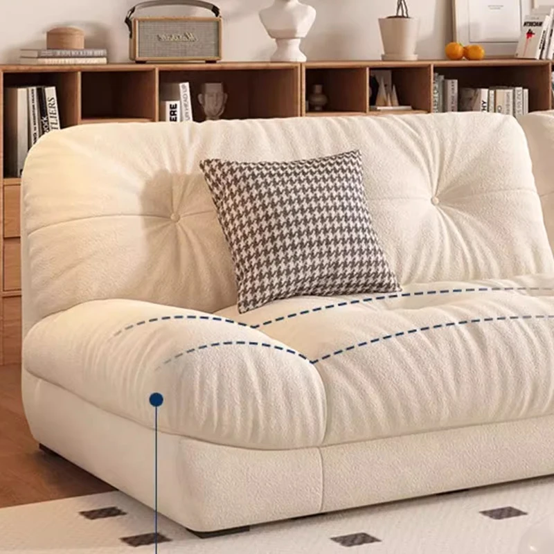 Белый большой диван для гостиной Минималистичная спальня простая гостиная