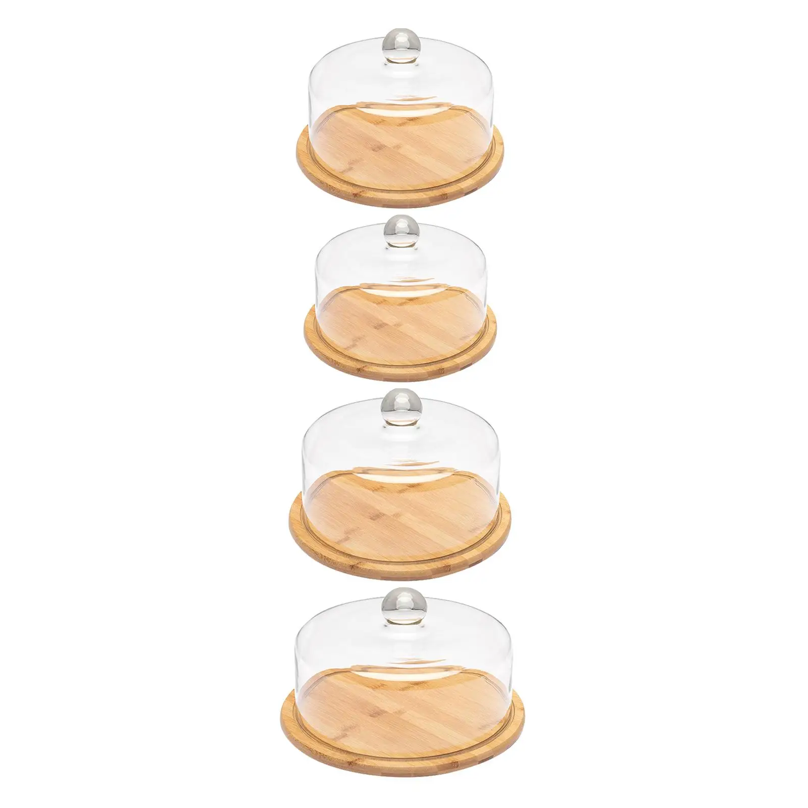 

Cover Serving Tray Wood Cake Stand with Cover for Festive Party