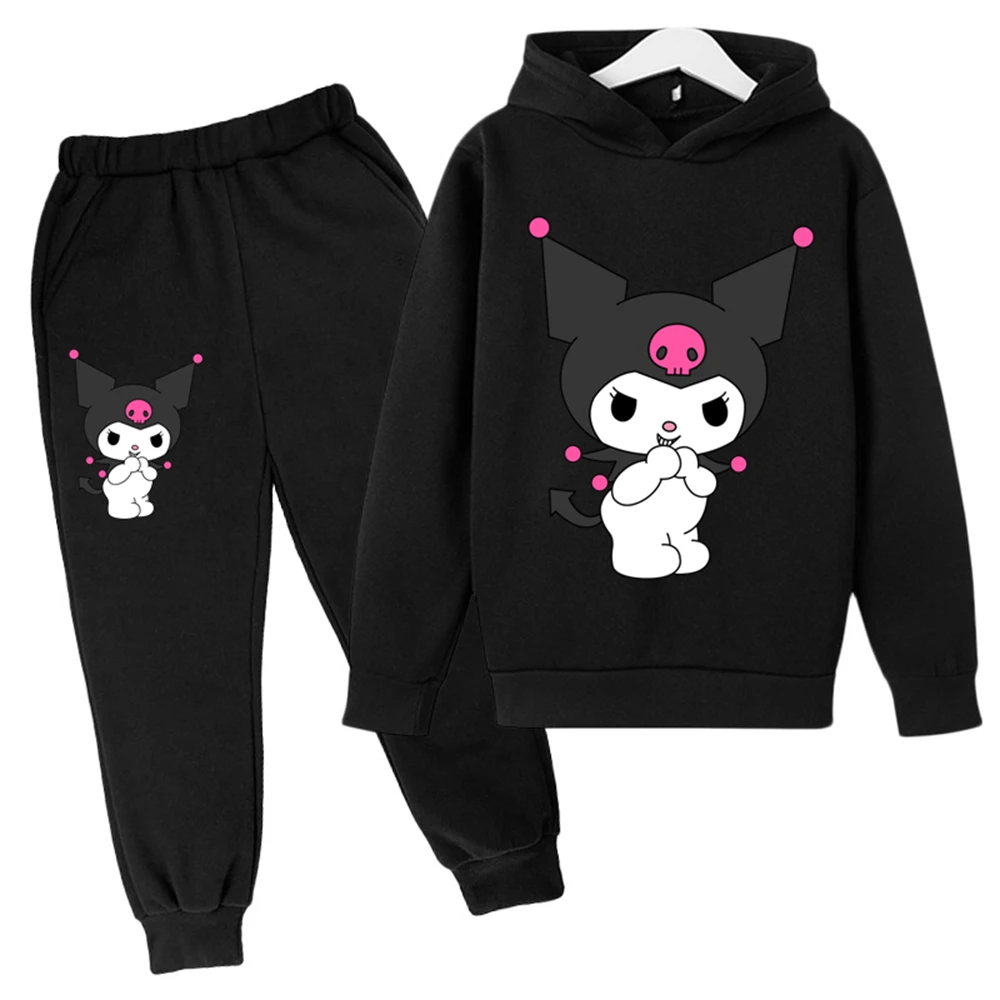 Anime Children's Clothes Pullover Fashion Spring and Autumn Leisure Hoodie Men's and Women's Sports Set 2 Pieces Birthday Gift
