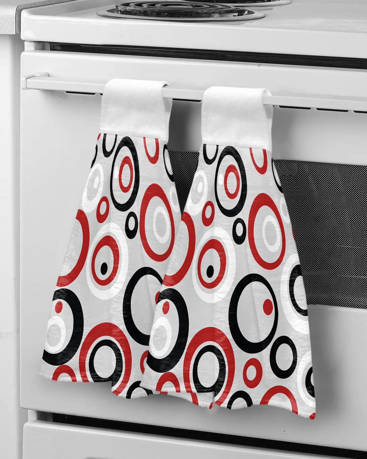 

Круглое абстрактное геометрическое пользовательское полотенце, абсорбирующее подвесное полотенце, домашние кухонные салфетки, салфетки д...